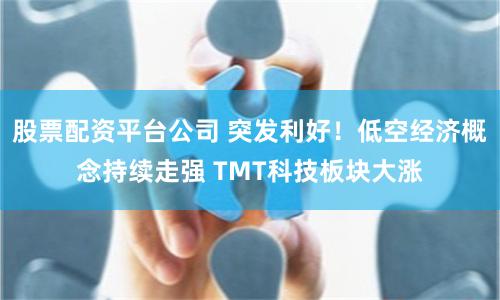 股票配资平台公司 突发利好！低空经济概念持续走强 TMT科技板块大涨